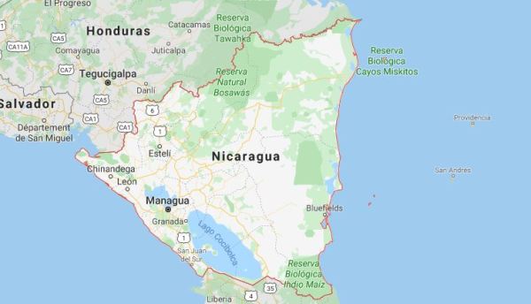 Carte Nicaragua 